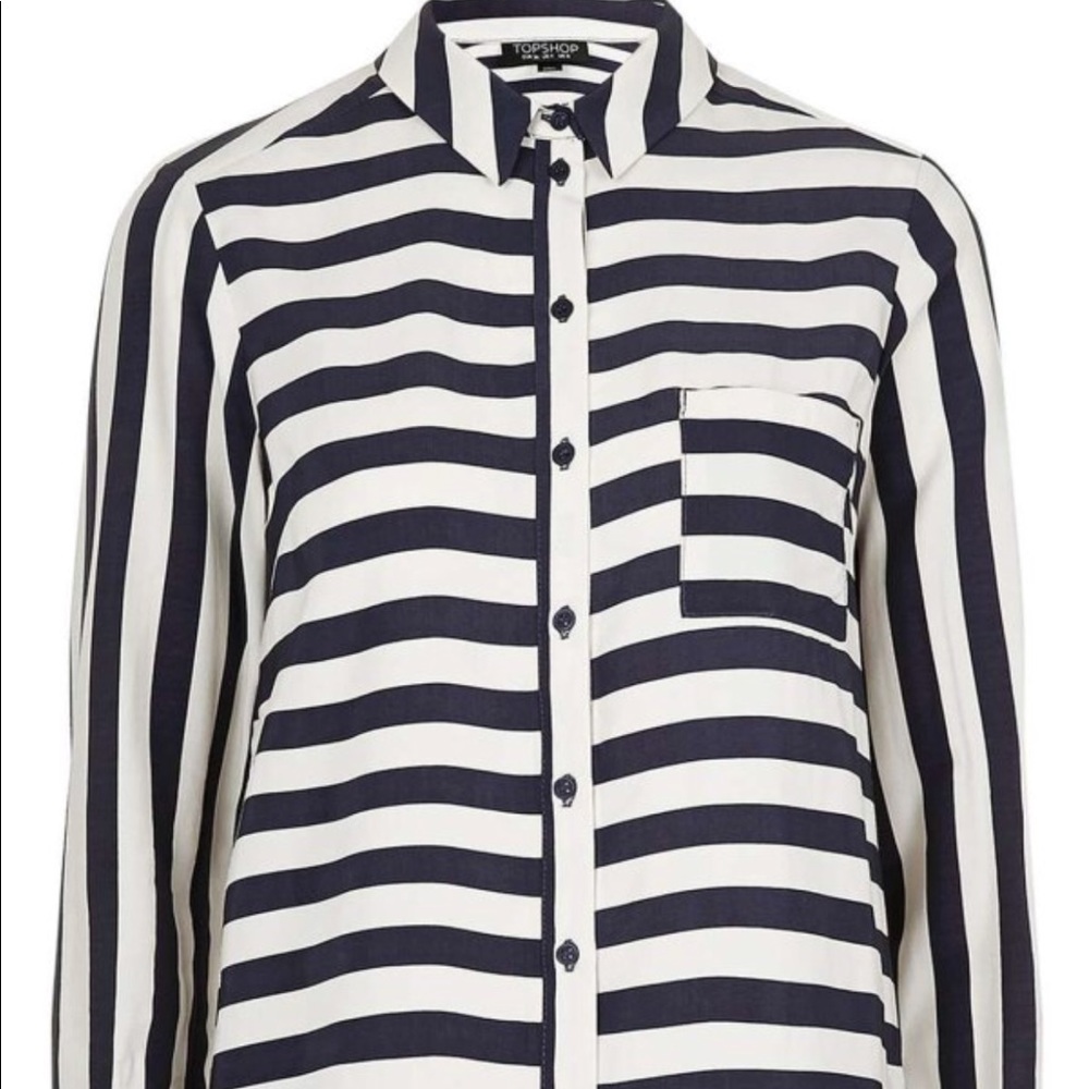 TopShop Striped Button Down - Picture 6 of 6